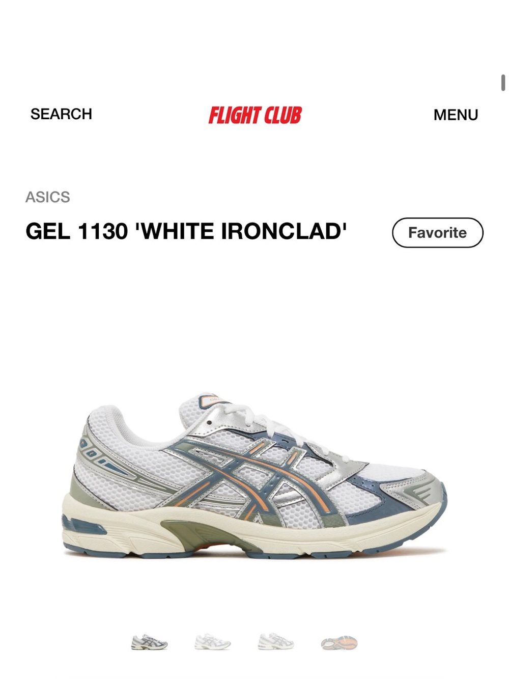 ASICS Gel 1130 “White Ironclad” Sz 10.5 Men’s - Picture 7 of 7